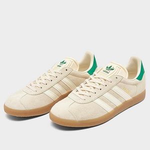 Adidas gazelle cream suede with green